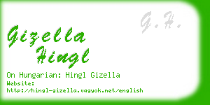 gizella hingl business card